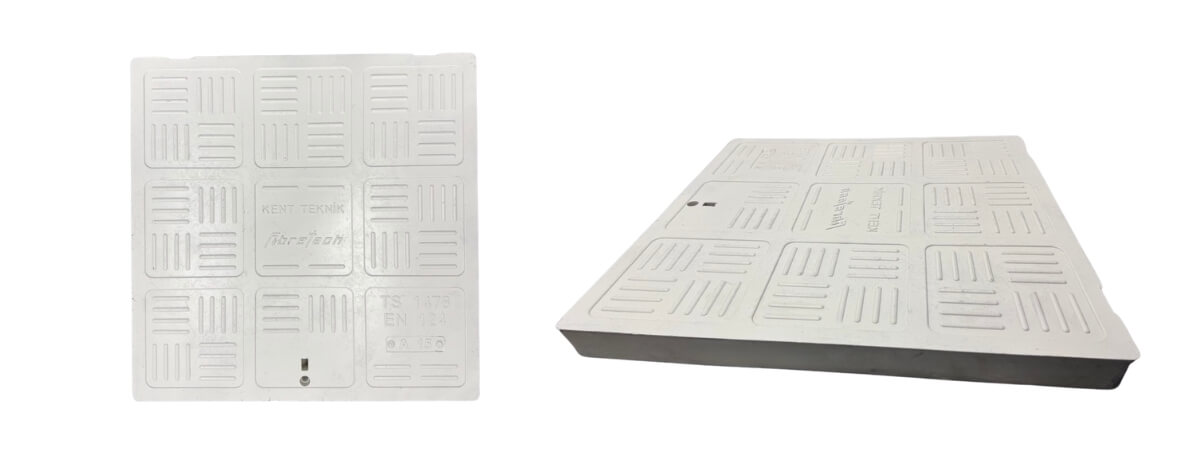 Kompozit Kare Rögar Kapağı Takımı 560x560 mm B125