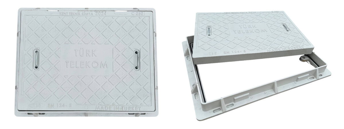 Kompozit Dikdörtgen Rögar Kapağı Takımı 600x800 mm D400